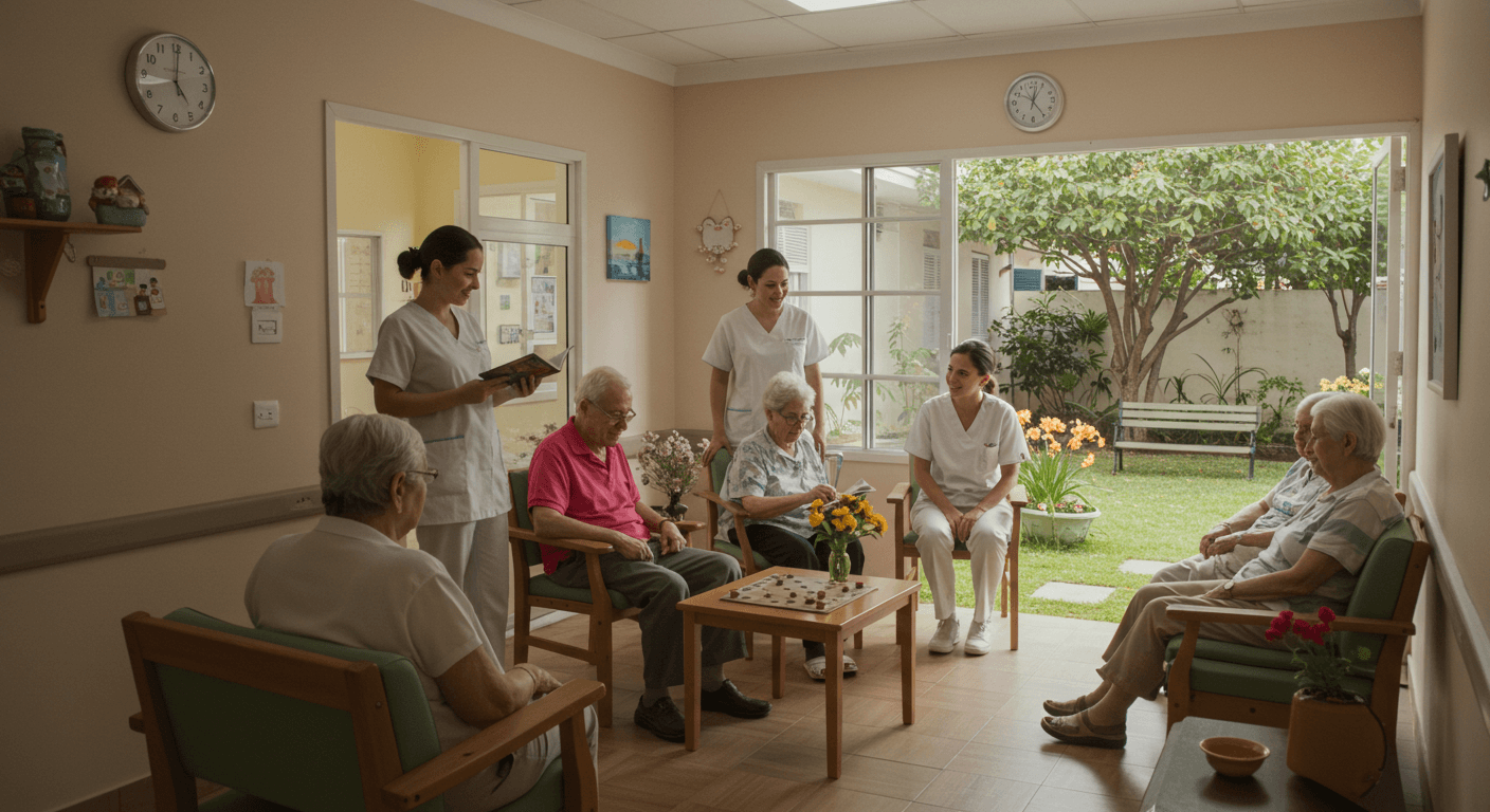 Casas de repouso completas em São Paulo, oferecendo assistência especializada para idosos, com ambientes acolhedores, bem iluminados e equipados, promovendo cuidado, conforto e bem-estar.