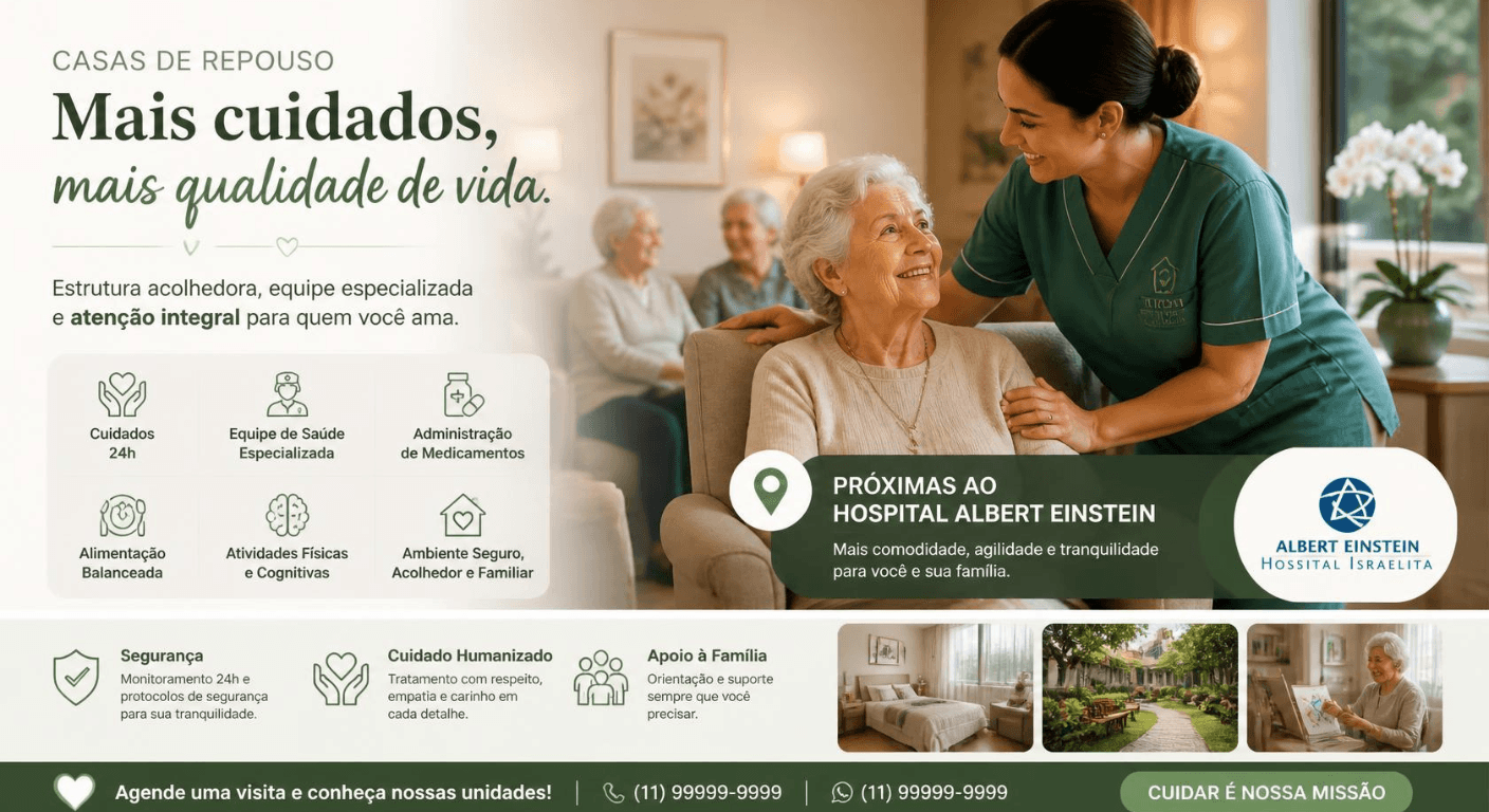 Casas de Repouso Próximas ao Hospital Albert Einstein