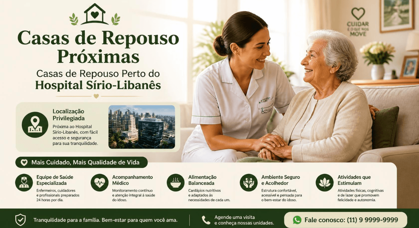 Casas de Repouso Perto do Hospital Sírio-Libanês