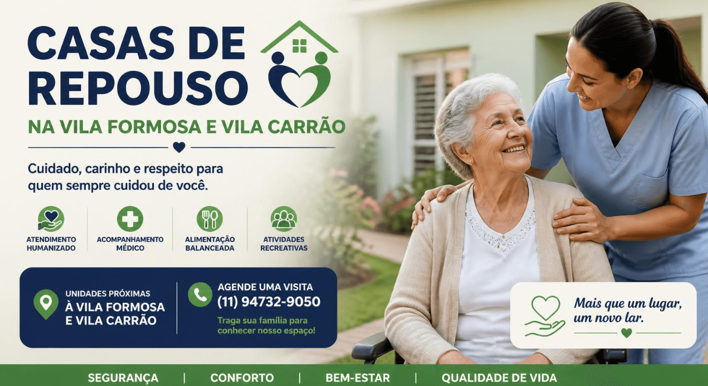 Home 34 Casas de Repouso na Vila Formosa e Vila Carrão