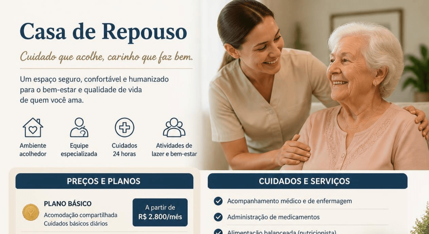 Quanto custa uma casa de repouso na Mooca